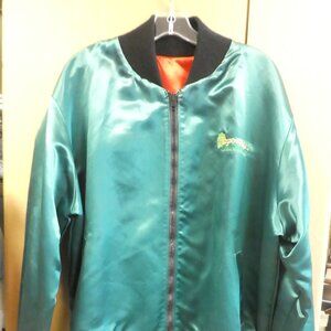 Fitzgerald casino/hotel Green satin bomber jacket